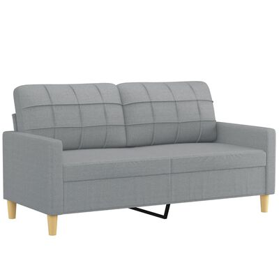 vidaXL B-Ware 2-Sitzer-Sofa Hellgrau 140 cm Stoff