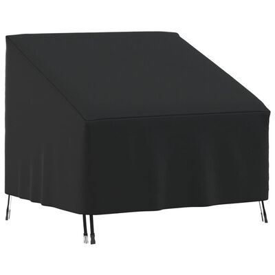 vidaXL Abdeckung für Gartensessel Schwarz 96x79x49/74 cm 420D Oxford