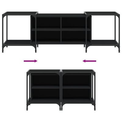 vidaXL TV-Schrank Schwarz 153x37x50 cm Holzwerkstoff