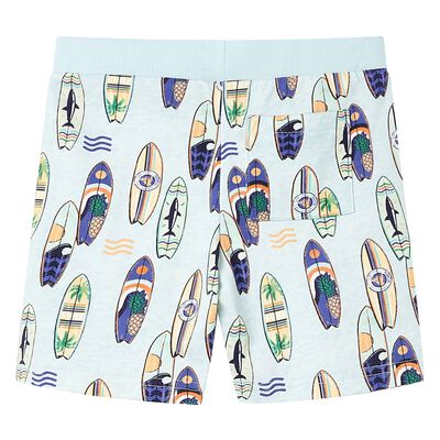 Kindershorts mit Kordelzug Sanftblau Melange 104