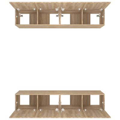 vidaXL TV-Schränke 4 Stk. Sonoma-Eiche 80x30x30 cm Holzwerkstoff