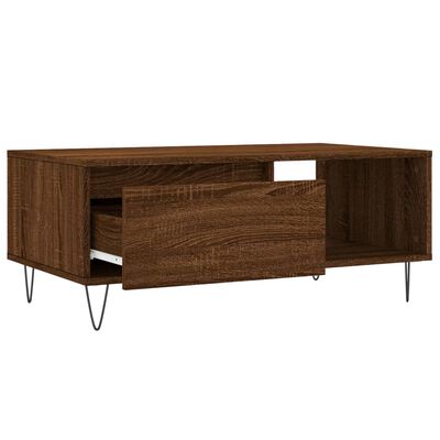 vidaXL Couchtisch Braun Eichen-Optik 90x50x36,5 cm Holzwerkstoff