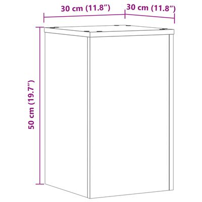 vidaXL Pflanzenständer 2 Stk. Braun Eiche 30x30x50 cm Holzwerkstoff