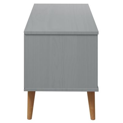 vidaXL TV-Schrank MOLDE Grau 106x40x49 cm Massivholz Kiefer