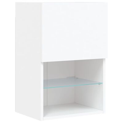 vidaXL TV-Schrank mit LED-Leuchten Weiß 40,5x30x60 cm