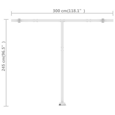 vidaXL Standmarkise Manuell Einziehbar 300x250 cm Anthrazit