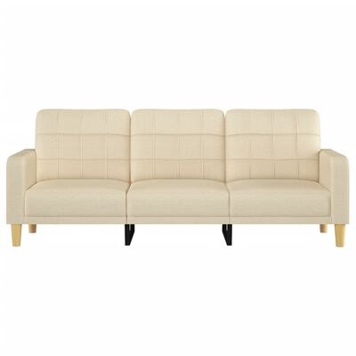 vidaXL 3-Sitzer-Sofa Creme 180 cm Stoff