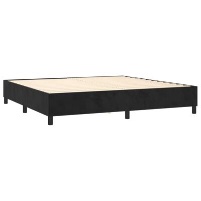 vidaXL Boxspringbett mit Matratze Schwarz 200x200 cm Samt