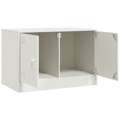 vidaXL TV-Schrank Weiß 67x39x44 cm Stahl