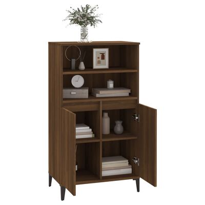 vidaXL Highboard Braun Eichen-Optik 60x36x110 cm Holzwerkstoff