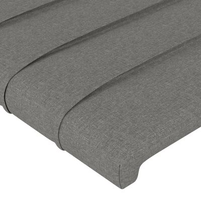 vidaXL Kopfteile 2 Stk. Dunkelgrau 80x5x78/88 cm Stoff