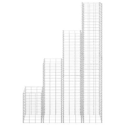 vidaXL Gabionen-Hochbeete 4 Stk. 30x30x50/100/150/200 cm Eisen