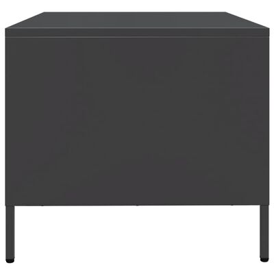 vidaXL TV-Schrank Schwarz 68x50x43,5 cm Kaltgewalzter Stahl