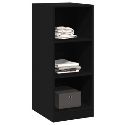 vidaXL Kleiderschrank Schwarz 48x41x102 cm Holzwerkstoff