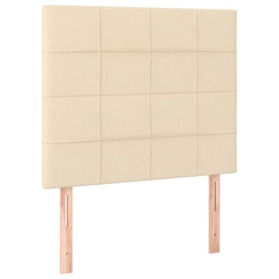 vidaXL Kopfteile 2 Stk. Creme 80x5x78/88 cm Stoff