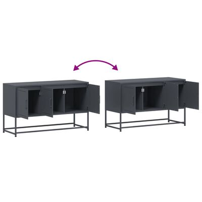 vidaXL TV-Schrank Anthrazit 100,5x39x60,5 cm Stahl