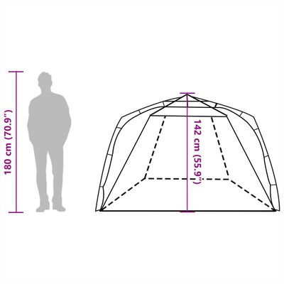 vidaXL Strandzelt 3 Personen Seegrün Quick Release Wasserdicht