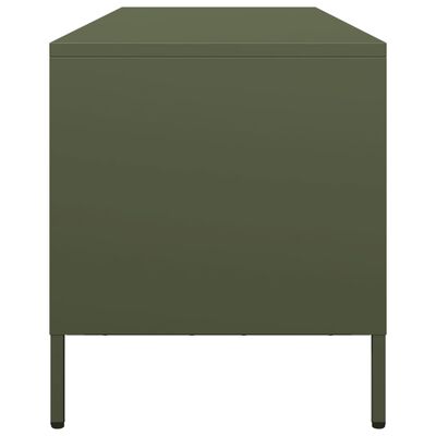 vidaXL TV-Schrank Olivgrün 135x39x43,5 cm Kaltgewalzter Stahl