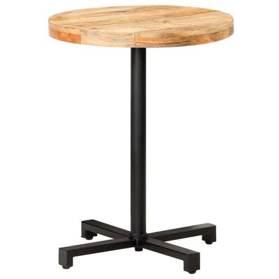 vidaXL Bistrotisch Rund Ø60x75 cm Raues Mangoholz