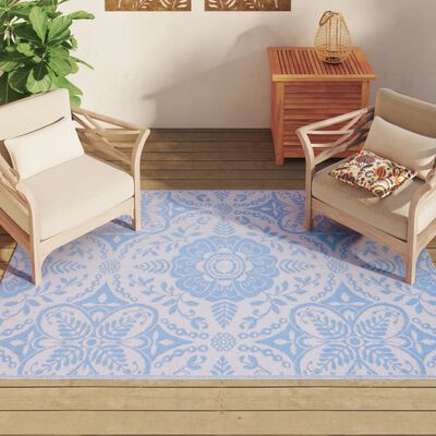 vidaXL Outdoor-Teppich Babyblau 140x200 cm PP