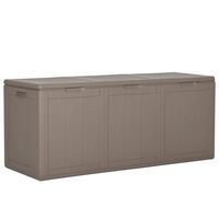 vidaXL Garten-Aufbewahrungsbox 270 L Braun PP Rattan