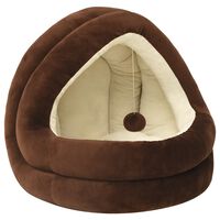 vidaXL Katzenbett 40x40x35 cm Braun und Creme