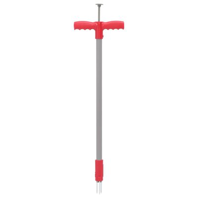 vidaXL Unkrautstecher Rot und Grau 93,5 cm Pulverbeschichteter Stahl