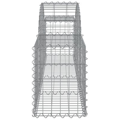 vidaXL Gabionen mit Hochbogen 20 Stk. 200x30x40/60 cm Verzinktes Eisen