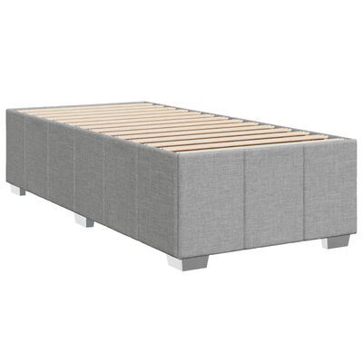 vidaXL Boxspringbett mit Matratze Hellgrau 100x200 cm Stoff