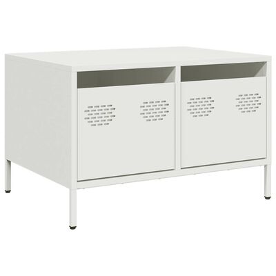 vidaXL TV-Schrank Weiß 68x50x43,5 cm Kaltgewalzter Stahl