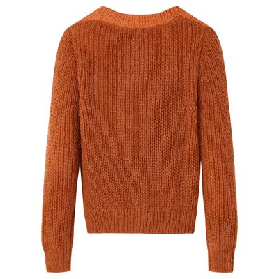 Kinderpullover Gestrickt Cognac 140