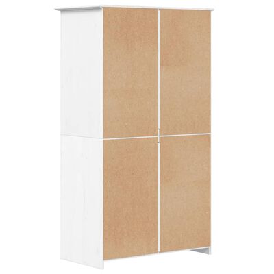 vidaXL Kleiderschrank BODO Weiß 99x53,5x173 cm Massivholz Kiefer