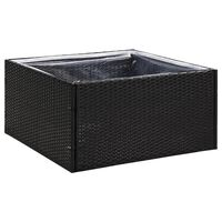 vidaXL Pflanzkübel Schwarz 80x80x40 cm Poly Rattan