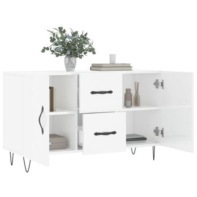 vidaXL Sideboard Hochglanz-Weiß 100x36x60 cm Holzwerkstoff