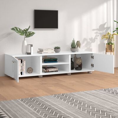 vidaXL TV-Schrank Weiß 140x40x35 cm Holzwerkstoff