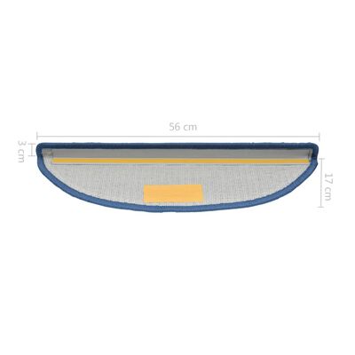 vidaXL Stufenmatten 10 Stk. 56x17x3 cm Blau