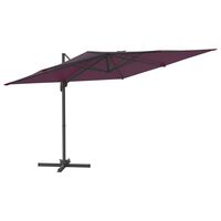 vidaXL Ampelschirm mit Aluminium-Mast Bordeauxrot 400x300 cm