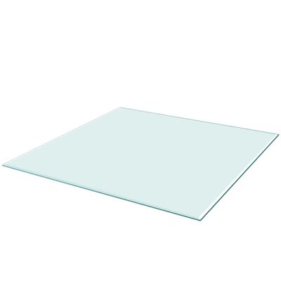 vidaXL Tischplatte aus gehärtetem Glas quadratisch 800x800 mm