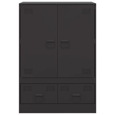 vidaXL Highboard Schwarz 67x39x95 cm Stahl