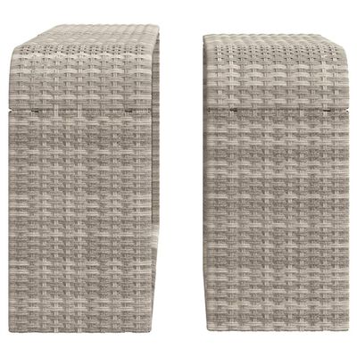 vidaXL Outdoor-Rgale 2 Stk. Hellgrau Poly Rattan