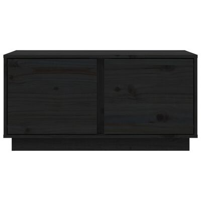 vidaXL Couchtisch Schwarz 80x50x40 cm Massivholz Kiefer