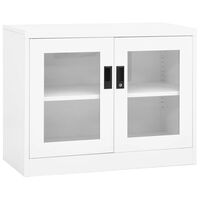 vidaXL Büroschrank Weiß 90x40x70 cm Stahl