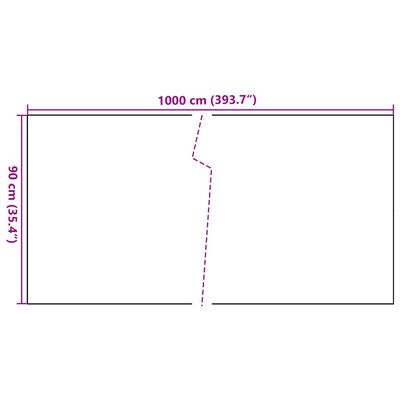 vidaXL Balkon-Sichtschutz Braun und Schwarz 1000x90 cm Poly Rattan