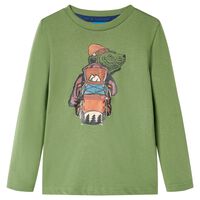 Kinder-Langarmshirt Helles Khaki 92