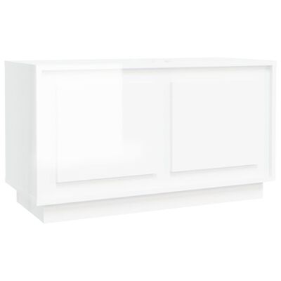 vidaXL TV-Schrank Hochglanz-Weiß 80x35x45 cm Holzwerkstoff