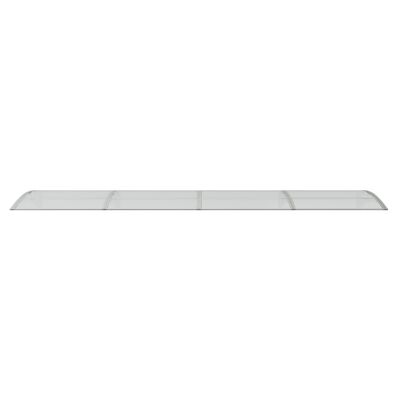 vidaXL Türvordach Grau und Transparent 400x75 cm Polycarbonat
