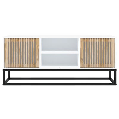 vidaXL TV-Schrank Weiß 105x30x45 cm Holzwerkstoff und Eisen