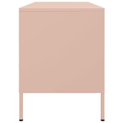 vidaXL TV-Schrank Rosa 100,5x39x50,5 cm Stahl