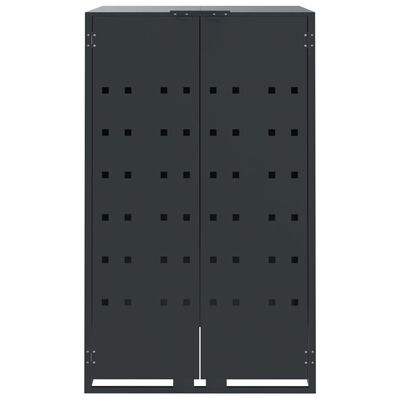 vidaXL Mülltonnenbox für 1 Tonne Anthrazit 69x79x117 cm Stahl