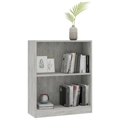 vidaXL Bücherregal Betongrau 60x24x76 cm Holzwerkstoff